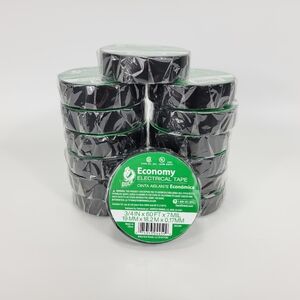Lot Of 14 Duck Brand Economy Electrical Tape 0.75 In. x 60 Ft. x 7 Mil. Black